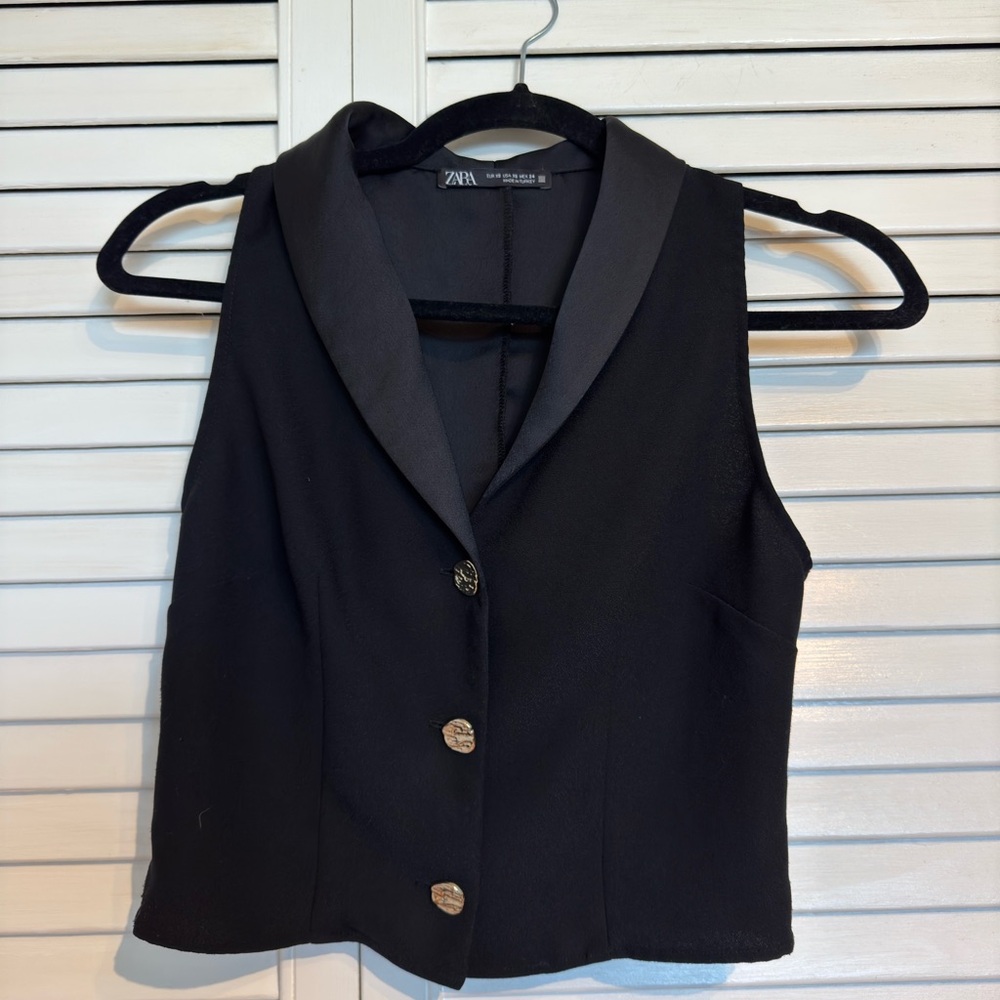 Zara Black Women's Vest